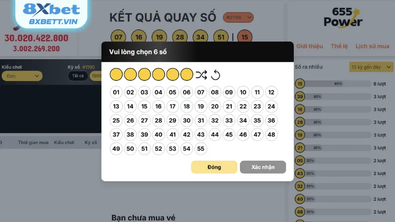 Power 6/55 có hai giải jackpot có giá trị hàng tỷ đồng